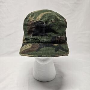 Army Issued Camo Cap W/ Flaps 7 3/8 Bancroft cap Hat